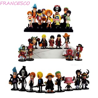 Francesco ฟิกเกอร์ PVC รูปการ์ตูนอนิเมะ Luffy Roronoa Zoro Nami Robin ของขวัญ สําหรับตกแต่งรถยนต์