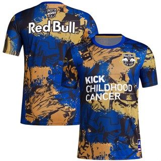 Yx 2023-2024 เสื้อยืดลําลอง แขนสั้น พิมพ์ลาย New York Red Bulls Jersey Royal Football พลัสไซซ์