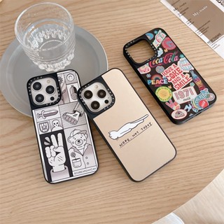 Casetify เคสโทรศัพท์มือถือ TPU กันกระแทก ลายแมวโค้ก มีกระจกด้านข้าง สําหรับ iPhone 15 Pro MAX 14 13 12 11 Pro MAX 14 15 Plus