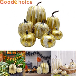 Fake Pumpkin Simulation Autumn Decoration Fall Decora Foam Pumpkins Set