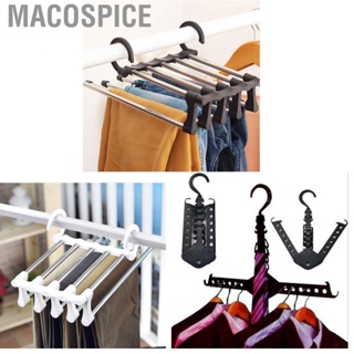 Macospice Stainless Steel Hangers Home Multifunctional Foldable Trouser Rack Retractable Storage