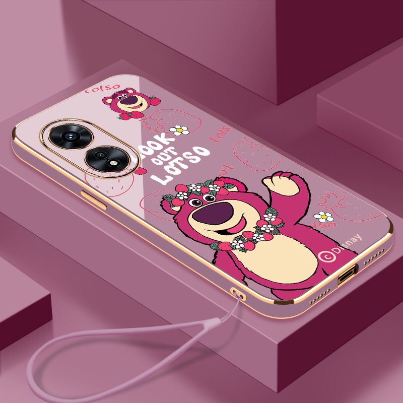 เคสโทรศัพท์มือถือ ซิลิโคน พร้อมสายคล้อง สําหรับ OPPO A60 A78 5G A58 4G A78 4G A98