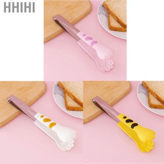 Hhihi Kitchen Cooking Tong Cute  Paw Shape Stainless Steel Small Salad Barbecue