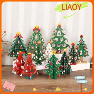 Liaoy จี้ไม้แฮนด์เมด DIY สําหรับตกแต่งต้นคริสต์มาส