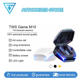 🔥twspremium🔥 TWS-M10 รุ่นใหม่หูฟังสำหรับเล่นเกมบลูทูธ หูฟังกล่องชาร์จไร้สาย 9D หูฟังสเตอริโอกีฬา