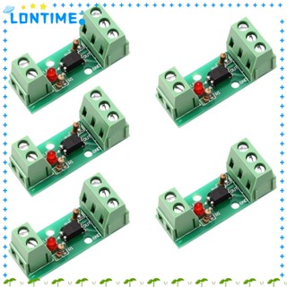 Lontime โมดูลออปโต้คัปเปลอร์แยกสัญญาณ DC 12V 1 ช่อง 40*15 มม. สีเขียว EL817 5 ชิ้น