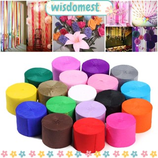 Wisdomest พวงมาลัยกระดาษเครป สีรุ้ง สําหรับถ่ายภาพ 1 ม้วน