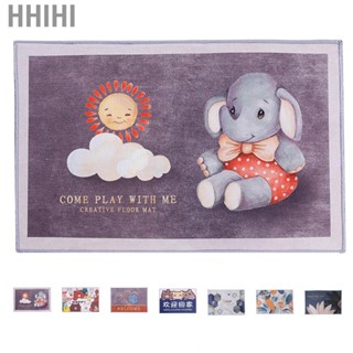 Hhihi Floor Mat Non Slip Cute Osmosis Prevention Cartoon Ground Crystal Velvet for Bedroom Restroom