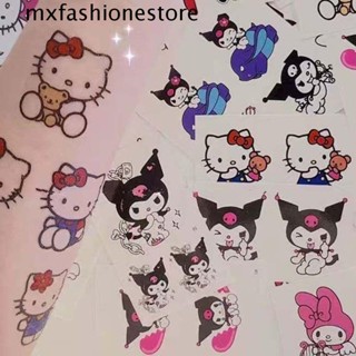 Mxfashione สติกเกอร์รอยสัก ลายการ์ตูนคิตตี้ เมโลดี้ สําหรับติดตกแต่งต้นขา ปาร์ตี้