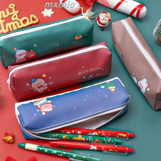 Mxmio กระเป๋าดินสอ ลายการ์ตูนต้นคริสต์มาส ELK Kawaii Merry Christmas เครื่องเขียน สําหรับเด็กผู้หญิง