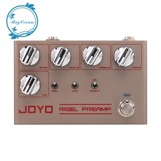 Joyo เอฟเฟคกีตาร์ R-24 RIGLE Preamp โลหะ EQ ควบคุมโอเวอร์ไดรฟ์ พร้อมโทนเสียงทําความสะอาด 1 ชิ้น