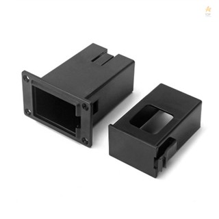 Compact 9V Battery Holder Box for Acoustic Guitar Bass Pickup - Black