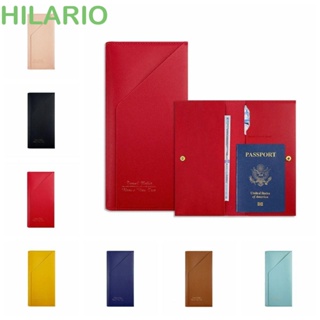 Hilario กระเป๋าใส่หนังสือเดินทาง แบบหนัง PU อุปกรณ์เสริม สําหรับเดินทาง