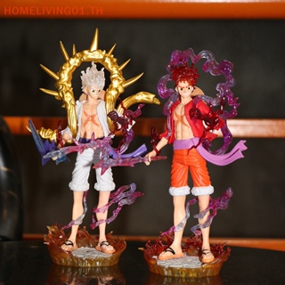 Onehome ฟิกเกอร์อนิเมะ One Piece Luffy GEAR 5 Nika Sun God สําหรับเก็บสะสม