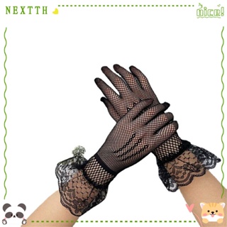 Nextth ถุงมือตาข่าย ลูกไม้ กันรังสียูวี สําหรับขับรถ งานแต่งงาน งานพรอม