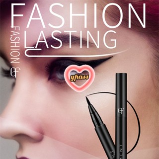 CYREAL 【ในสต็อก】 Flashmoment Cotton-tipped Intense Black Eyeliner Smooth Cool Black Liquid Eyeliner Pen กันน้ำและไร้รอยเปื้อน