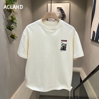 Acland เสื้อยืดผู้ชาย ผู้ชายเสื้อเชิ้ต เสื้อยืด ผ้านุ่ม ใส่สบาย ไม่หด ไม่ต้องรีด MTX2390KHY 37Z230911