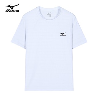 Mizuno Mizuno เสื้อยืดแขนสั้นลําลอง แบบแห้งเร็ว เหมาะกับฤดูร้อน สําหรับผู้ชาย และผู้หญิง