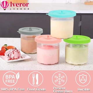 Lveror ถ้วยใส่ไอศกรีม ไร้ BPA พร้อมฝาปิด กันรั่วซึม สําหรับห้องครัว