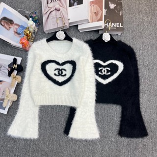 ❤️❤️【พร้อมส่ง】❤️❤️ Chane** ใหม่ เสื้อกันหนาวคาร์ดิแกน แขนยาว ผ้าถัก ปักลาย สําหรับผู้หญิง 2023