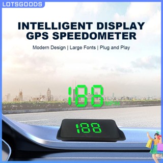 ★ Lotsgoods.th ★เครื่องวัดความเร็ว GPS ดิจิทัล หน้าจอ LED HUD สําหรับรถยนต์