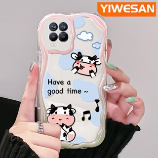 เคสโทรศัพท์มือถือแบบนิ่ม ใส กันกระแทก ลายการ์ตูนวัวน่ารัก สําหรับ Realme 8 5G 8s 5G Q3i V13 5G Narzo 30 Q3