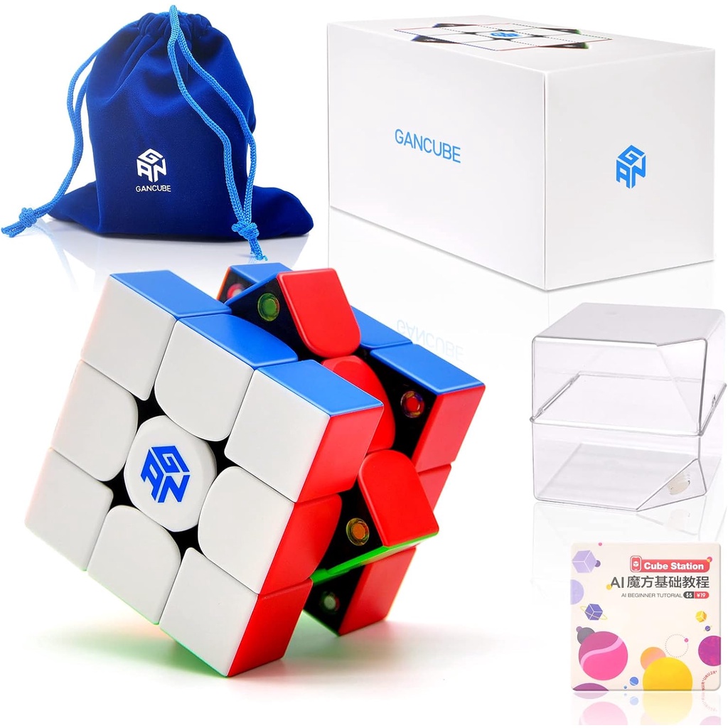 Gan ลูกบาศก์แม่เหล็ก 3x3x3 ความเร็ว 356 เมตร ไร้สติกเกอร์ สําหรับเด็ก ผู้ใหญ่ ตะกร้าอีสเตอร์