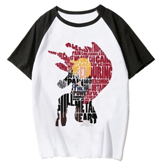 Fullmetal Alchemist เสื้อยืดลําลอง แขนสั้น พิมพ์ลายอนิเมะ Y2K 2000s สําหรับสตรี