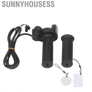 Sunnyhousess 48V Electric Bike Throttle Sensitive Handle Grip with Key for Safe Riding