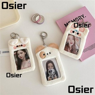 Osier1 ที่ใส่โฟโต้การ์ด ตุ๊กตากระต่าย Kpop การ์ดป้องกัน Cat Kawaii เครื่องเขียน Idol ที่ใส่รูปภาพฤดูหนาว