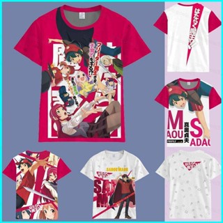 Star3 The Devil is a Part-Timer! เสื้อยืดแขนสั้น พิมพ์ลายอนิเมะ Maou Sadao Yusa Emi 3 มิติ แฟชั่นสําหรับผู้ชาย และผู้หญิง