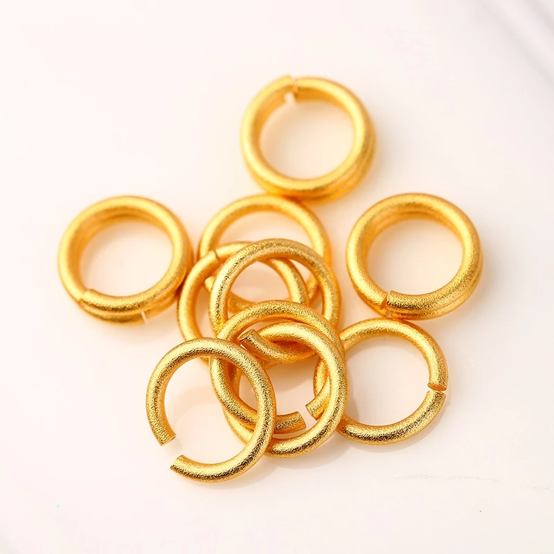 อะไหล่เครื่องประดับ DIY แหวนเปิด จี้ทองแดงชุบทอง 20 ชิ้น