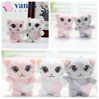 Vanes1 พวงกุญแจ จี้ตุ๊กตาแมวน่ารัก ผ้าฝ้าย PP นิ่ม สําหรับเด็กผู้หญิง