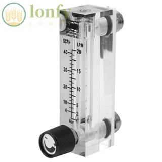 Lonfy เครื่องวัดการไหลของก๊าซออกซิเจน อะคริลิคใส แบบพกพา LZM-6T 2-20LPM ตัวเมีย 1/4 นิ้ว BSPT