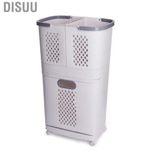 Disuu Bathroom Laundry  Household Dirty Clothes Hamper With Storage Shelf