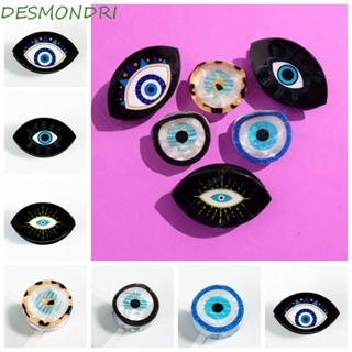 Desmondri กิ๊บติดผม PVC รูปตาปีศาจปีศาจน่ารัก สีฟ้า สไตล์สตรีท