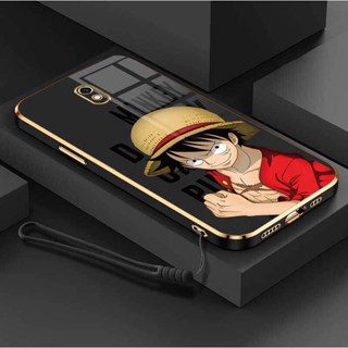 เคสซิลิโคนนิ่ม ลายการ์ตูนลูฟี่วันพีช พร้อมสายคล้อง หรูหรา สําหรับ Samsung J7 Pro Samsung J72017 J730