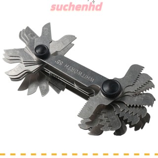 Suchenhd เครื่องวัดเมตริก อิมพีเรียล และ US สกรู 55 องศา และเกจวัดระยะเกลียว สเตนเลส 60 องศา ทนทาน