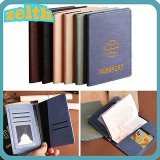 Zelth ปกหนังสือเดินทาง ปกหนัง PU ที่อยู่ ที่ใส่บัตรเครดิต ID แบบพกพา กันน้ํา อุปกรณ์การเดินทาง กระเป๋าเดินทาง แท็กผู้หญิง ผู้ชาย