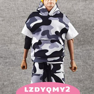 [Lzdyqmy2] ชุดเสื้อฮู้ด กางเกงขาสั้น สเกล 1/6 12 นิ้ว สําหรับตุ๊กตาผู้ชาย