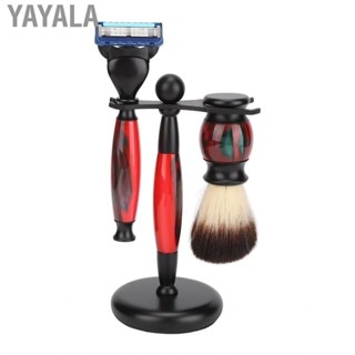 Yayala Beard Shaving Brush Set  Handle Shave Kits Aluminum Alloy Manual Comfortable Grip for Men Home