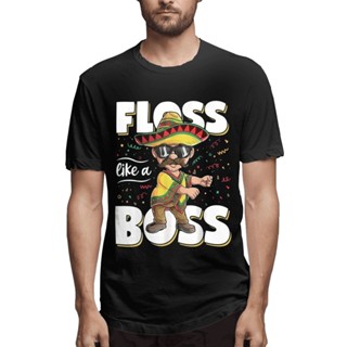 เสื้อยืด ผ้าฝ้าย ลาย Boutique Selection Floss Like A Boss Cinco De Mayo Flossing Mexican Poncho Gildan ของขวัญฮาโลวีน