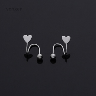 Yonger ต่างหูสตั๊ด เงินแท้ 925 รูปหัวใจ ขนาดเล็ก น่ารัก เครื่องประดับ สําหรับผู้หญิง