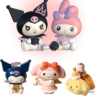 ใหม่ กล่องสุ่ม ตุ๊กตาฟิกเกอร์ Sanrio Kawaii Kuromi Cinnamoroll My Melody ของขวัญแฟนคลับ -FS