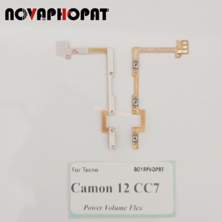 Novaphopat สายแพปุ่มเปิดปิดเสียง สําหรับ Tecno Camon 12 CC7 CC7S