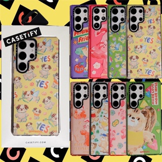 CASETIFY เคสโทรศัพท์มือถือ TPU นิ่ม กันกระแทก แต่งกลิตเตอร์ ลายการ์ตูน พร้อมกล่องบรรจุ สําหรับ Samsung Galaxy S23 Ultra Plus S22 Ultra