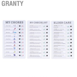 Granty 1Pc Wall Mounted Memo Boards PVC Chore Chart Portable Detachable Message Board For RV Home School Classroom