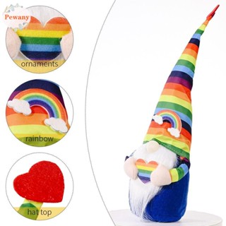 Pewany ตุ๊กตาผ้า รูปหัวใจน่ารัก สีรุ้ง สําหรับตกแต่งบ้าน