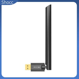 Shocc อะแดปเตอร์รับส่งสัญญาณเสียงบลูทูธไร้สาย 5.3 Usb ระยะไกล 100 ม. สําหรับคอมพิวเตอร์ แล็ปท็อป