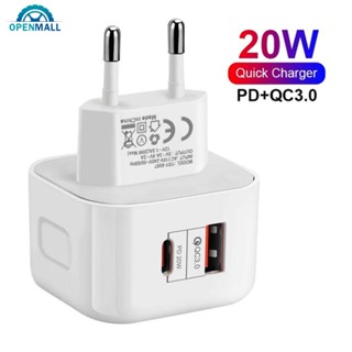 Openmall อุปกรณ์ชาร์จเร็ว 20W Type C 3.0 QC PD 20W USB-C สําหรับ iPhone R7X7